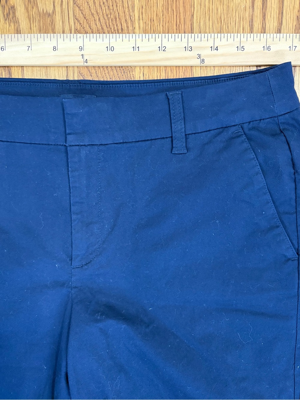 J. Crew 9" Navy Stretch Bermuda Shorts (10) - Picture 4 of 8